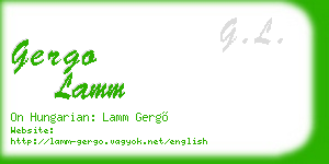 gergo lamm business card