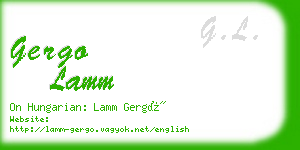 gergo lamm business card